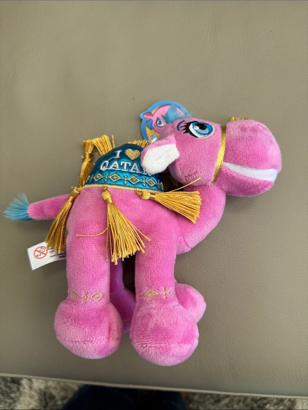 Qatar Pink Plush Camel Kids Toy - Soft Travel Souvenir